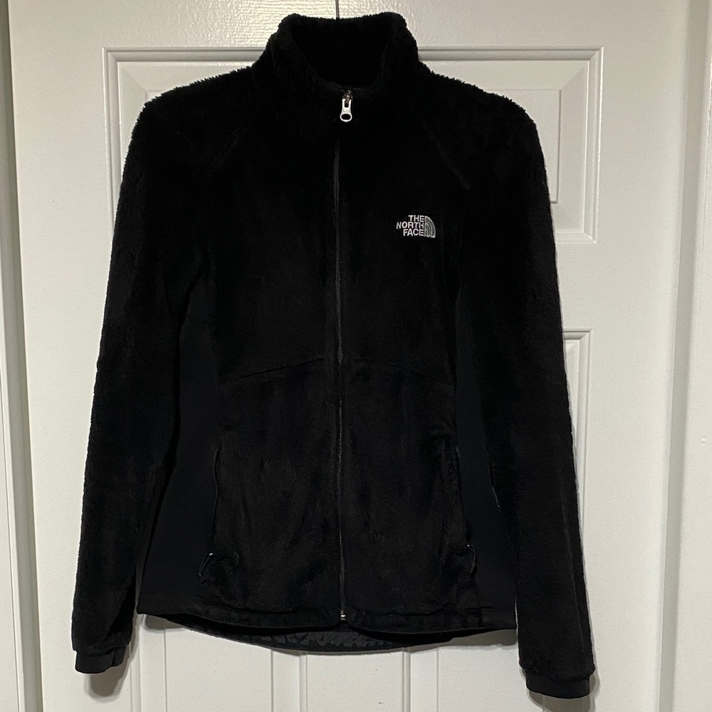 The North Face Women's Black Teddy Fleece Jacket Full Zip - Size Small